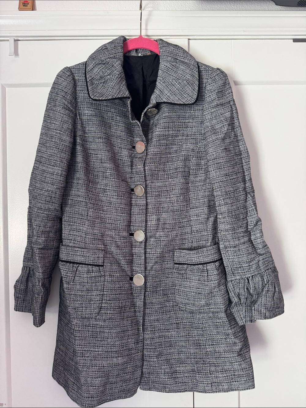 Tahari Textured Trench Coat with Button Front
